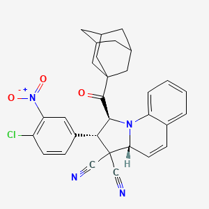 1-(Adamantane-1-carbonyl)-2-(4-chloro-3-nitrophenyl)-1H,2H,3H,3AH-pyrrolo[1,2-A]quinoline-3,3-dicarbonitrile