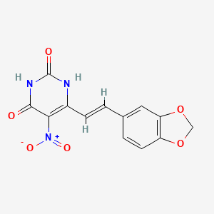 6-[(E)-2-(1,3-benzodioxol-5-yl)ethenyl]-5-nitro-1H-pyrimidine-2,4-dione