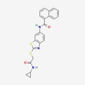 N-(2-{[2-(cyclopropylamino)-2-oxoethyl]sulfanyl}-1,3-benzothiazol-6-yl)naphthalene-1-carboxamide