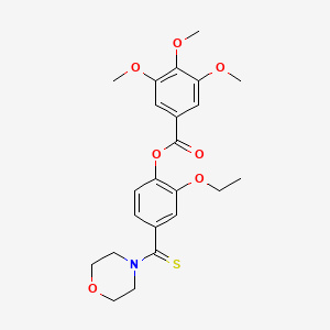 2-Ethoxy-4-(morpholin-4-ylcarbonothioyl)phenyl 3,4,5-trimethoxybenzoate