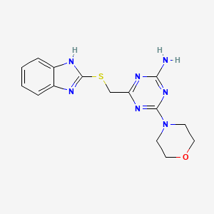 4-(1H-Benzoimidazol-2-ylsulfanylmethyl)-6-morpholin-4-yl-[1,3,5]triazin-2-ylamine