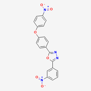 2-[4-(4-Nitrophenoxy)phenyl]-5-(3-nitrophenyl)-1,3,4-oxadiazole