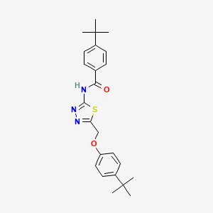 4-tert-butyl-N-{5-[(4-tert-butylphenoxy)methyl]-1,3,4-thiadiazol-2-yl}benzamide