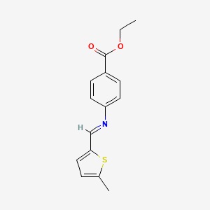 Ethyl 4-{[(5-methyl-2-thienyl)methylene]amino}benzoate