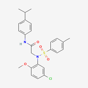 2-[N-(5-Chloro-2-methoxyphenyl)4-methylbenzenesulfonamido]-N-[4-(propan-2-YL)phenyl]acetamide