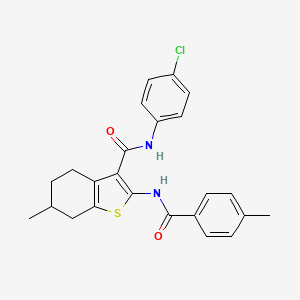 N-(4-chlorophenyl)-6-methyl-2-{[(4-methylphenyl)carbonyl]amino}-4,5,6,7-tetrahydro-1-benzothiophene-3-carboxamide