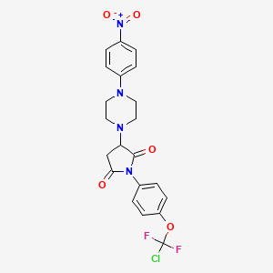 1-{4-[Chloro(difluoro)methoxy]phenyl}-3-[4-(4-nitrophenyl)piperazin-1-yl]pyrrolidine-2,5-dione