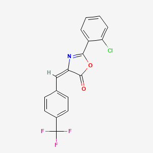 molecular formula C17H9ClF3NO2 B11526254 Oxazol-5(4H)-one, 2-(2-chlorophenyl)-4-(4-trifluoromethylbenzylidene)- 