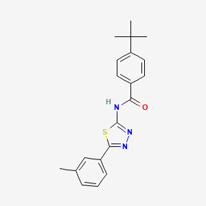 4-tert-butyl-N-[5-(3-methylphenyl)-1,3,4-thiadiazol-2-yl]benzamide