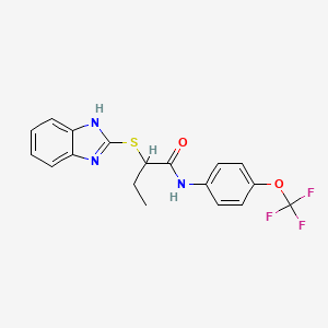 2-(1H-benzimidazol-2-ylsulfanyl)-N-[4-(trifluoromethoxy)phenyl]butanamide