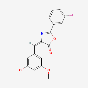 (4E)-4-(3,5-dimethoxybenzylidene)-2-(3-fluorophenyl)-1,3-oxazol-5(4H)-one