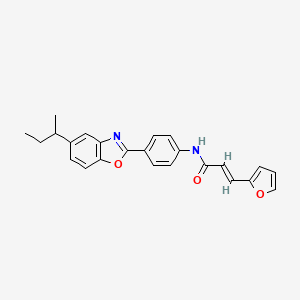 (2E)-N-{4-[5-(butan-2-yl)-1,3-benzoxazol-2-yl]phenyl}-3-(furan-2-yl)prop-2-enamide