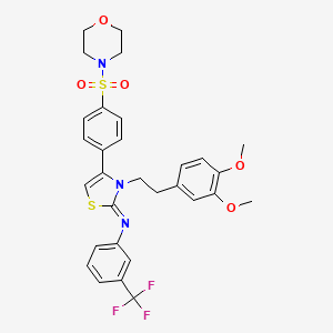 N-[(2Z)-3-[2-(3,4-dimethoxyphenyl)ethyl]-4-[4-(morpholin-4-ylsulfonyl)phenyl]-1,3-thiazol-2(3H)-ylidene]-3-(trifluoromethyl)aniline