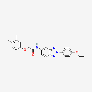 2-(3,4-dimethylphenoxy)-N-[2-(4-ethoxyphenyl)-2H-benzotriazol-5-yl]acetamide