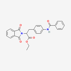 molecular formula C26H22N2O5 B11526346 ethyl 2-(1,3-dioxo-1,3-dihydro-2H-isoindol-2-yl)-3-{4-[(phenylcarbonyl)amino]phenyl}propanoate 