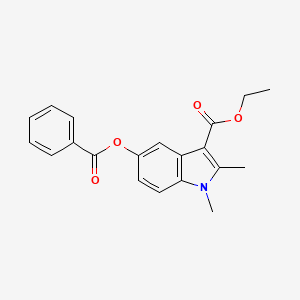 molecular formula C20H19NO4 B11526455 ethyl 5-(benzoyloxy)-1,2-dimethyl-1H-indole-3-carboxylate CAS No. 40945-80-0