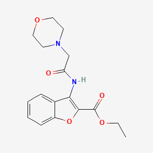 molecular formula C17H20N2O5 B11526517 Ethyl 3-[(morpholin-4-ylacetyl)amino]-1-benzofuran-2-carboxylate 