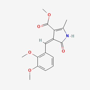 molecular formula C16H17NO5 B11526666 methyl (4Z)-4-(2,3-dimethoxybenzylidene)-2-methyl-5-oxo-4,5-dihydro-1H-pyrrole-3-carboxylate 