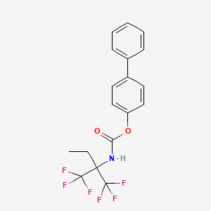 molecular formula C18H15F6NO2 B11526905 Biphenyl-4-yl [1,1,1-trifluoro-2-(trifluoromethyl)butan-2-yl]carbamate 