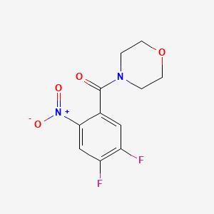 molecular formula C11H10F2N2O4 B11526982 Morpholine, 4-(3,4-difluoro-6-nitrobenzoyl)- 