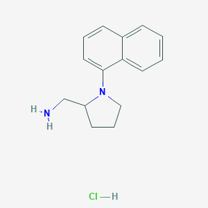 molecular formula C15H19ClN2 B115277 (+-)-1-(1-Naphthalenyl)-2-pyrrolidinemethanamine monohydrochloride CAS No. 142469-65-6