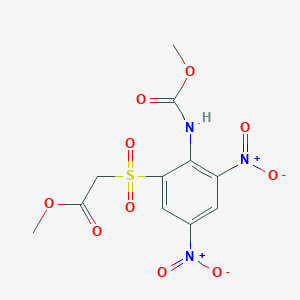 molecular formula C11H11N3O10S B11527840 Methyl ({2-[(methoxycarbonyl)amino]-3,5-dinitrophenyl}sulfonyl)acetate 