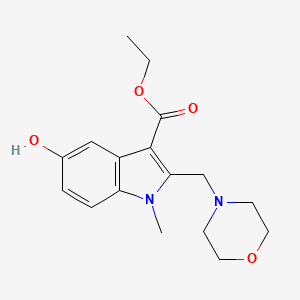 molecular formula C17H22N2O4 B11528262 ethyl 5-hydroxy-1-methyl-2-(morpholin-4-ylmethyl)-1H-indole-3-carboxylate 