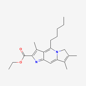 molecular formula C21H28N2O2 B11528274 ethyl 3,7,8-trimethyl-4-pentyl-6H-pyrrolo[3,2-f]indolizine-2-carboxylate 