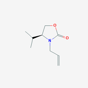 molecular formula C9H15NO2 B115283 2-Oxazolidinone,4-(1-methylethyl)-3-(2-propenyl)-,(S)-(9CI) CAS No. 148028-26-6