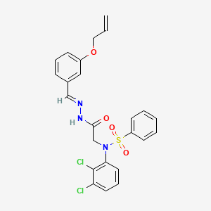 N-(2,3-Dichlorophenyl)-N-({N'-[(E)-[3-(prop-2-EN-1-yloxy)phenyl]methylidene]hydrazinecarbonyl}methyl)benzenesulfonamide