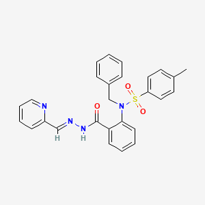 N-benzyl-4-methyl-N-(2-{[(2E)-2-(pyridin-2-ylmethylidene)hydrazinyl]carbonyl}phenyl)benzenesulfonamide