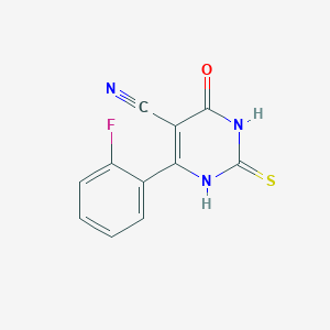 Pyrimidine-5-carbonitrile, 1,2,3,4-tetrahydro-6-(2-fluorophenyl)-4-oxo-2-thioxo-