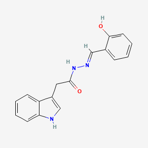 N'-[(E)-(2-hydroxyphenyl)methylidene]-2-(1H-indol-3-yl)acetohydrazide