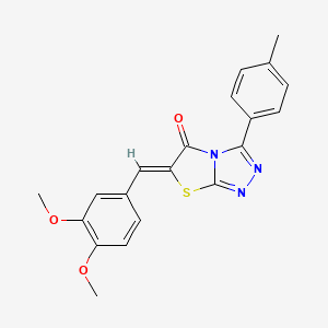 (6Z)-6-(3,4-dimethoxybenzylidene)-3-(4-methylphenyl)[1,3]thiazolo[2,3-c][1,2,4]triazol-5(6H)-one