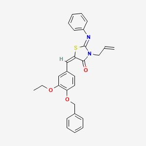 (2E,5E)-5-[4-(benzyloxy)-3-ethoxybenzylidene]-2-(phenylimino)-3-(prop-2-en-1-yl)-1,3-thiazolidin-4-one