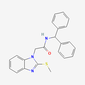 N-(diphenylmethyl)-2-[2-(methylsulfanyl)-1H-benzimidazol-1-yl]acetamide