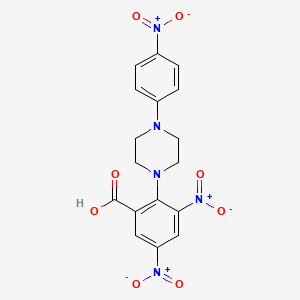 3,5-Dinitro-2-[4-(4-nitrophenyl)piperazin-1-yl]benzoic acid