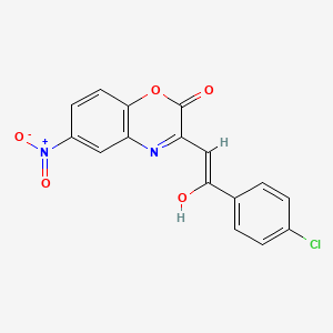 (3E)-3-[2-(4-chlorophenyl)-2-oxoethylidene]-6-nitro-3,4-dihydro-2H-1,4-benzoxazin-2-one