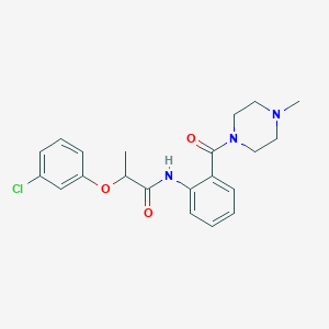 2-(3-chlorophenoxy)-N-[2-(4-methylpiperazine-1-carbonyl)phenyl]propanamide