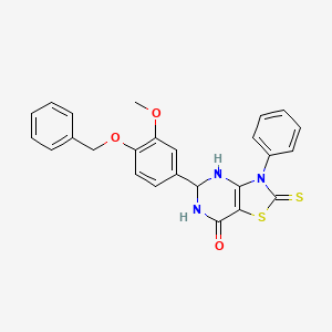 5-[4-(benzyloxy)-3-methoxyphenyl]-3-phenyl-2-thioxo-2,3,5,6-tetrahydro[1,3]thiazolo[4,5-d]pyrimidin-7(4H)-one