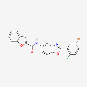 N-[2-(5-bromo-2-chlorophenyl)-1,3-benzoxazol-5-yl]-1-benzofuran-2-carboxamide