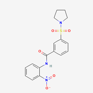 N-(2-nitrophenyl)-3-(pyrrolidin-1-ylsulfonyl)benzamide