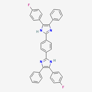 5-(4-fluorophenyl)-2-{4-[5-(4-fluorophenyl)-4-phenyl-1H-imidazol-2-yl]phenyl}-4-phenyl-1H-imidazole