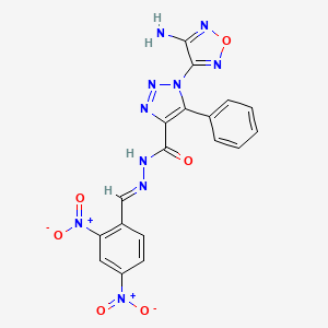 1-(4-amino-1,2,5-oxadiazol-3-yl)-N'-[(E)-(2,4-dinitrophenyl)methylidene]-5-phenyl-1H-1,2,3-triazole-4-carbohydrazide