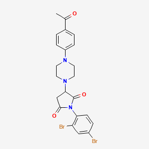 3-[4-(4-Acetylphenyl)piperazin-1-yl]-1-(2,4-dibromophenyl)pyrrolidine-2,5-dione