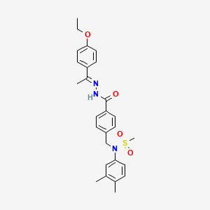 N-(3,4-dimethylphenyl)-N-[4-({(2E)-2-[1-(4-ethoxyphenyl)ethylidene]hydrazinyl}carbonyl)benzyl]methanesulfonamide