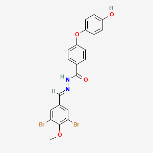 N'-[(E)-(3,5-dibromo-4-methoxyphenyl)methylidene]-4-(4-hydroxyphenoxy)benzohydrazide