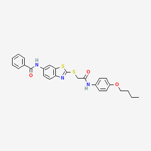 N-[2-({2-[(4-butoxyphenyl)amino]-2-oxoethyl}sulfanyl)-1,3-benzothiazol-6-yl]benzamide