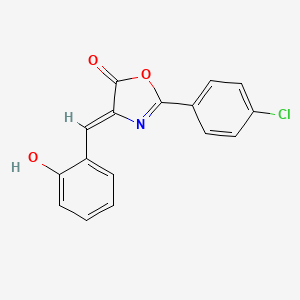 (4Z)-2-(4-chlorophenyl)-4-(2-hydroxybenzylidene)-1,3-oxazol-5(4H)-one