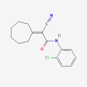 N-(2-chlorophenyl)-2-cyano-2-cycloheptylideneacetamide